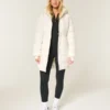Pufferparka met voering van imitatiebont