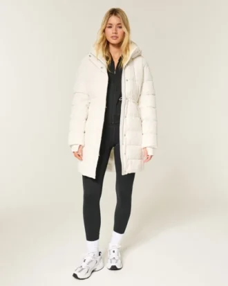 Pufferparka met voering van imitatiebont Pufferparka met voering van imitatiebont