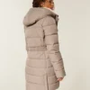 Pufferparka met voering van imitatiebont
