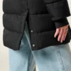 Pufferparka met voering van imitatiebont