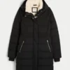 Pufferparka met voering van imitatiebont Pufferparka met voering van imitatiebont