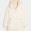Pufferparka met voering van imitatiebont