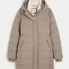 Pufferparka met voering van imitatiebont