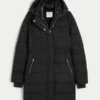 Pufferparka met voering van imitatiebont