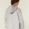 Rechthoekige pasvorm Hoodie met rits en studs Rechthoekige pasvorm Hoodie met rits en studs