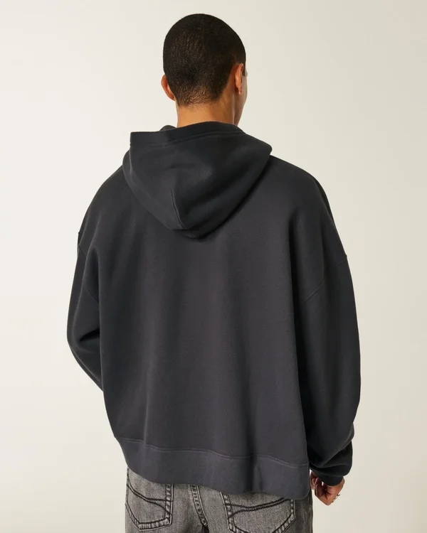 Rechthoekige pasvorm Someday Tomorrow grafische hoodie met rits Rechthoekige pasvorm Someday Tomorrow grafische hoodie met rits