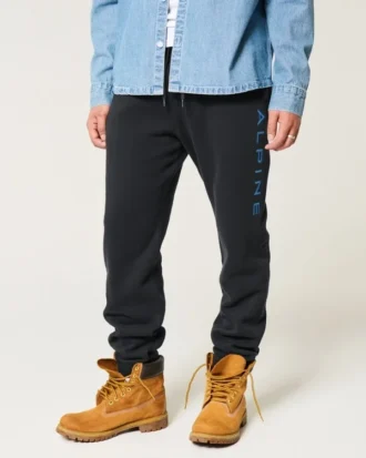 Relaxed Alpine Graphic Fleece Joggingbroek