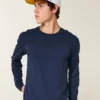 Relaxed katoenen T-shirt met lange mouwen