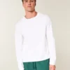 Relaxed katoenen T-shirt met lange mouwen Relaxed katoenen T-shirt met lange mouwen