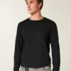 Relaxed katoenen T-shirt met lange mouwen Relaxed katoenen T-shirt met lange mouwen