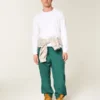 Relaxed katoenen T-shirt met lange mouwen Relaxed katoenen T-shirt met lange mouwen