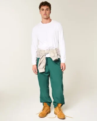 Relaxed katoenen T-shirt met lange mouwen