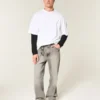 Relaxed katoenen T-shirt met lange mouwen Relaxed katoenen T-shirt met lange mouwen
