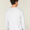 Relaxed katoenen T-shirt met lange mouwen Relaxed katoenen T-shirt met lange mouwen