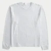 Relaxed katoenen T-shirt met lange mouwen Relaxed katoenen T-shirt met lange mouwen
