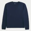Relaxed katoenen T-shirt met lange mouwen