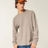 Relaxed Long-Sleeve Thermal Crew T-Shirt Relaxed Long-Sleeve Thermal Crew T-Shirt
