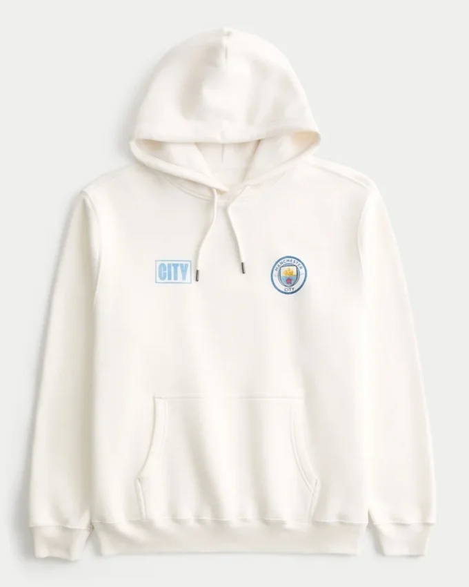 Relaxed Manchester City Graphic Hoodie Relaxed Manchester City Graphic Hoodie