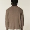 Relaxed Number Graphic Zip-Up Sweater