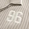 Relaxed Number Graphic Zip-Up Sweater