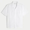 Relaxed shirt met korte mouwen en knoopsluiting
