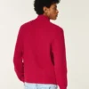 Relaxed Zip-Up Horseshoe Graphic Sweater Relaxed Zip-Up Horseshoe Graphic Sweater