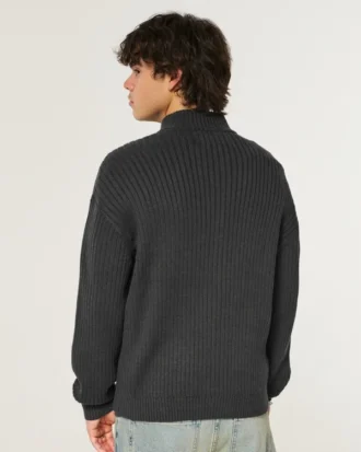 Relaxed Zip-Up Sweater