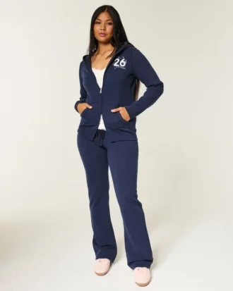 Senior ’26 grafische bootcut joggingbroek