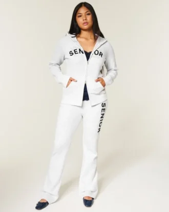 Senior grafische bootcut joggingbroek
