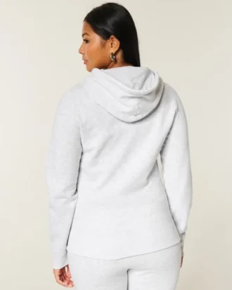 Senior hoodie met grafisch motief en ritssluiting