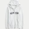 Senior hoodie met grafisch motief en ritssluiting Senior hoodie met grafisch motief en ritssluiting