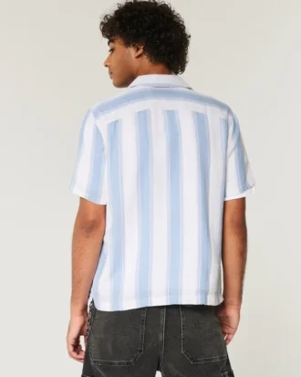 Shirt met korte mouwen en gestructureerde strepen