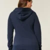 Slim gestreepte 1998 grafische hoodie met ritssluiting