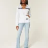 Slim gestreepte hoodie met ritssluiting