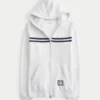 Slim gestreepte hoodie met ritssluiting