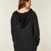 Stitchy Hooded No-Close Cardigan Stitchy Hooded No-Close Cardigan