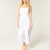 Strapless geborduurde maxi-jurk Strapless geborduurde maxi-jurk