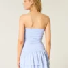 Strapless gebreide skortjurk