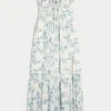 Strapless gevlochten maxi-jurk