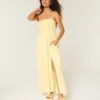 Strapless gevlochten maxi-jurk