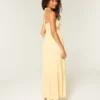 Strapless gevlochten maxi-jurk