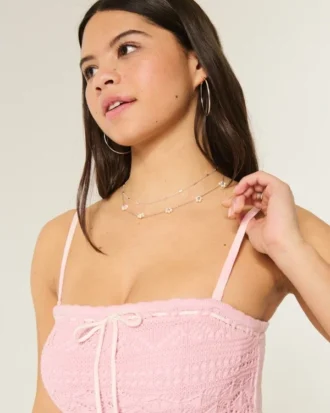 Strapless maxi-jurk in haakstijl