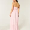 Strapless maxi-jurk in haakstijl