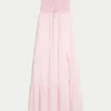 Strapless maxi-jurk in haakstijl
