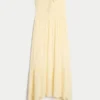 Strapless maxi-jurk met smokwerk