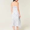 Strapless maxi-jurk met smokwerk Strapless maxi-jurk met smokwerk