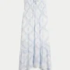 Strapless maxi-jurk met smokwerk Strapless maxi-jurk met smokwerk