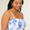 Strapless mini-jurk met gesmokt lijfje Strapless mini-jurk met gesmokt lijfje