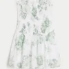 Strapless mini-jurk met gesmokt lijfje Strapless mini-jurk met gesmokt lijfje