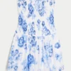 Strapless mini-jurk met gesmokt lijfje Strapless mini-jurk met gesmokt lijfje